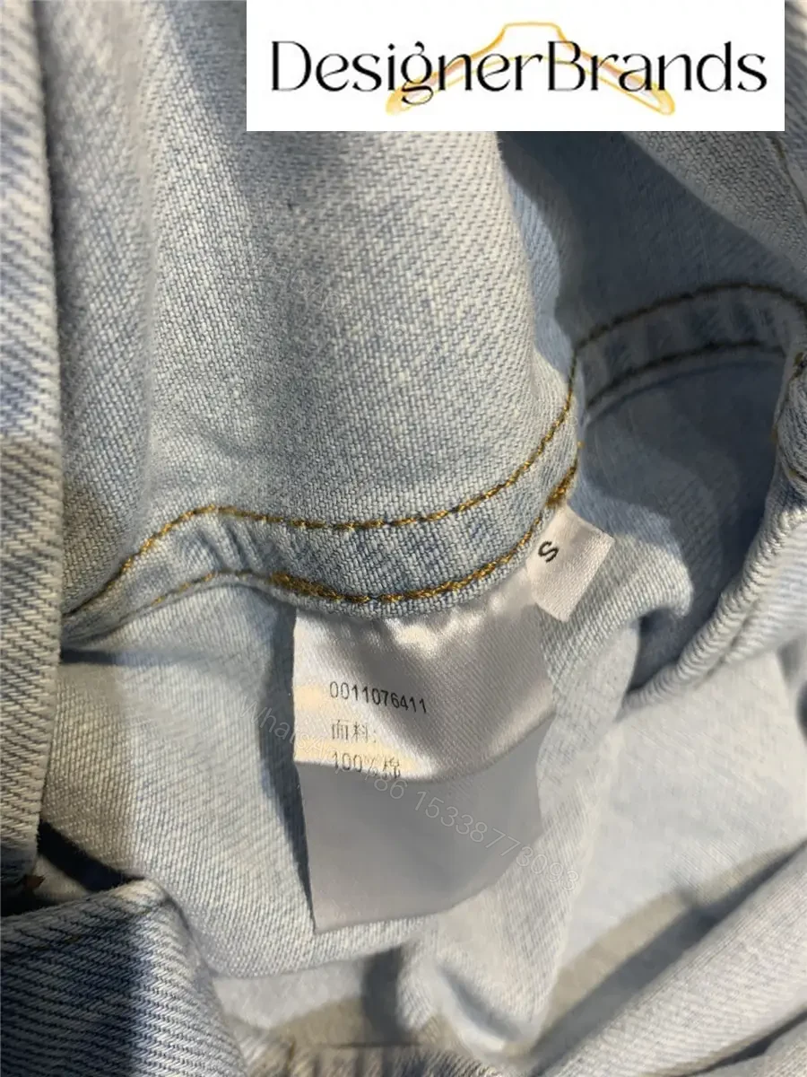 View 9 of LOEWE Paula Ibiza Anagram Embroidered Cropped Denim Shirt