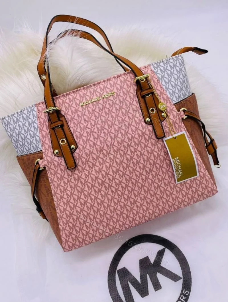 View 2 of First Copy Michael Kors Ladies Signature Tote Bag Brown Premium Handbag
