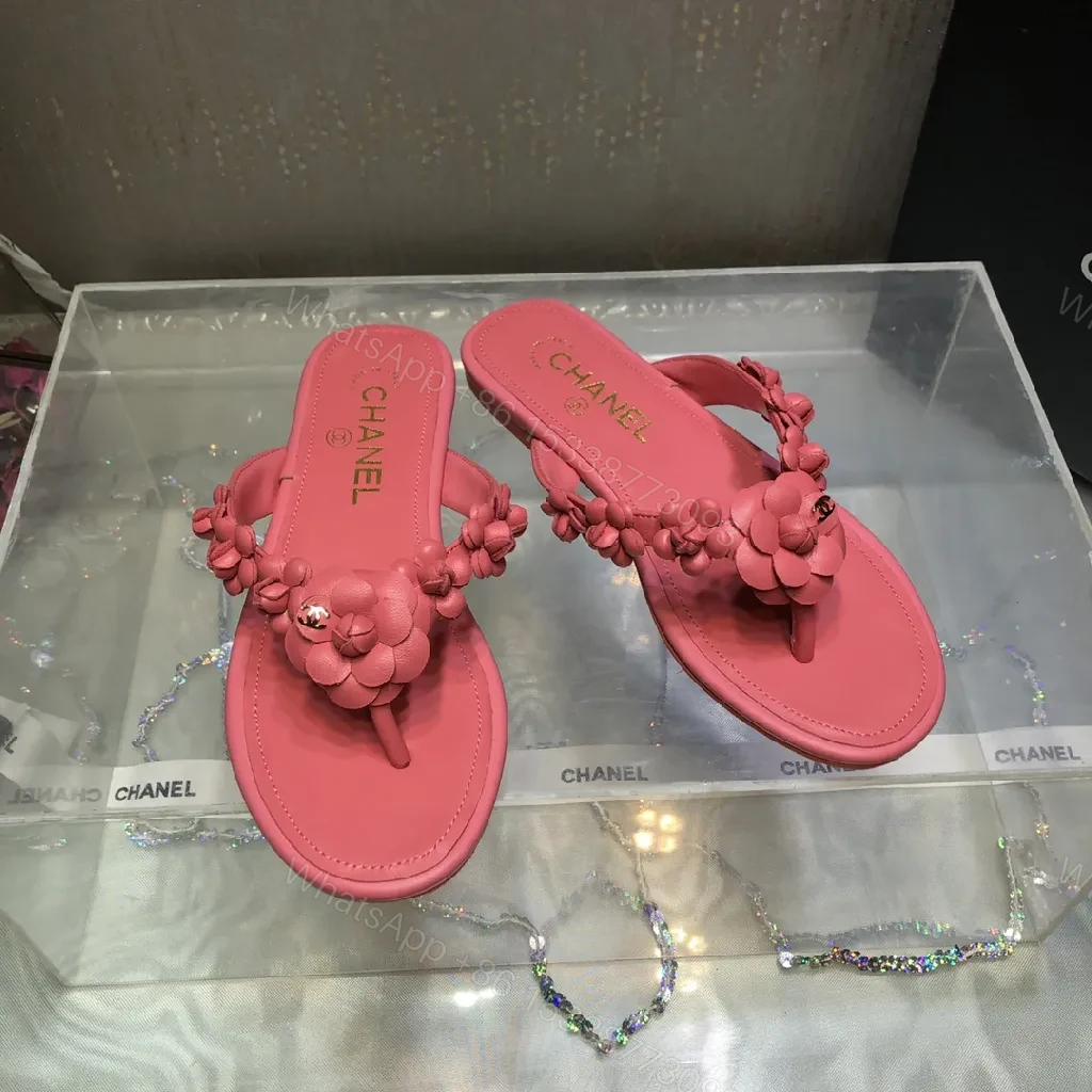 View 8 of Bright Pink Flower Sandals: Luxury Comfort For Summer