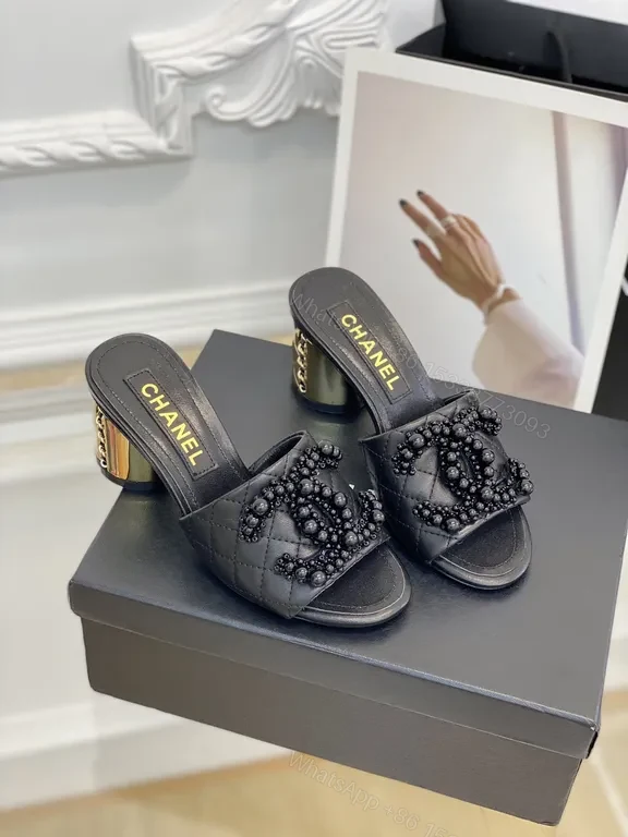 Chanel-Inspired Beaded Slip-Ons: Luxe, Comfortable Mules — view 1