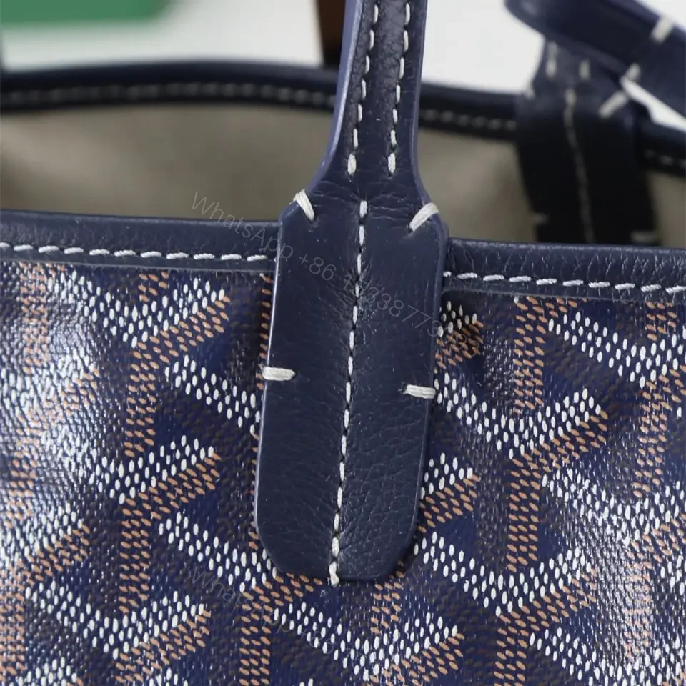 View 12 of 高仿Goyard*STLOUIP3滿印Tote手提袋藍色免檢版小號