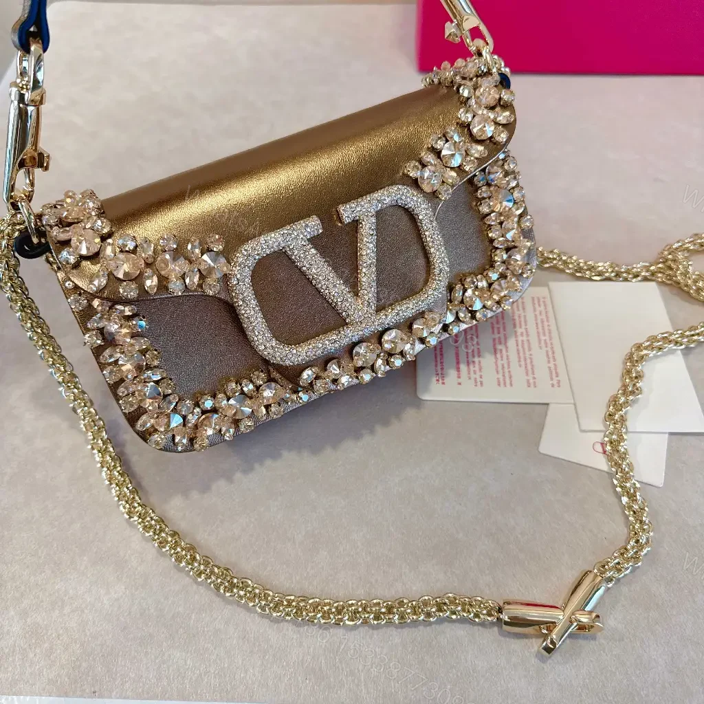 View 3 of Crystal Embellished Compact Bag: Luxe Crossbody Clutch