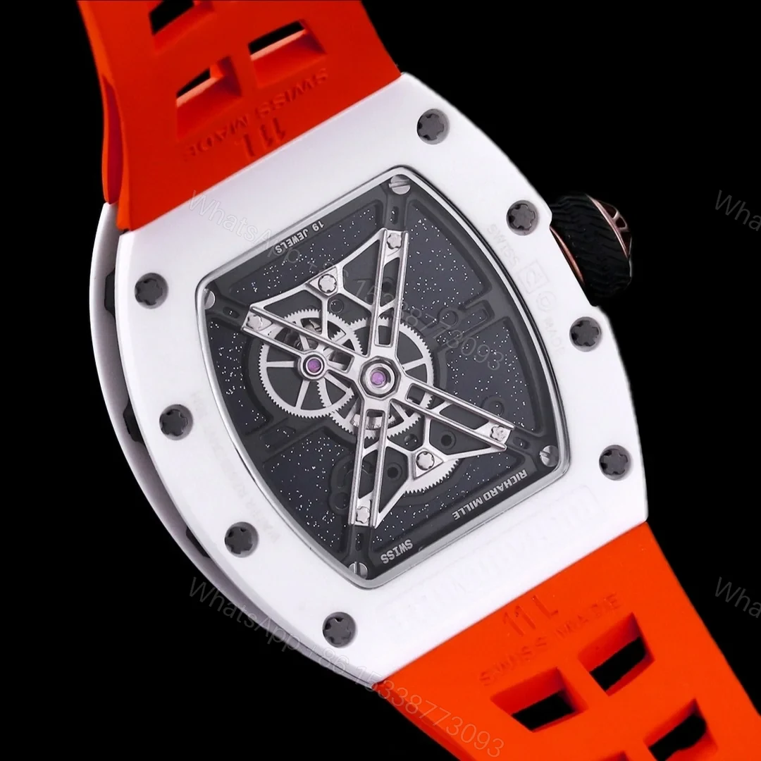 View 6 of Richard Mille RM52-05 Pharrell Williams Mars Mission Watch White Case Orange Strap Premium Edition RM-RM52-05-PW-WHT-ORG