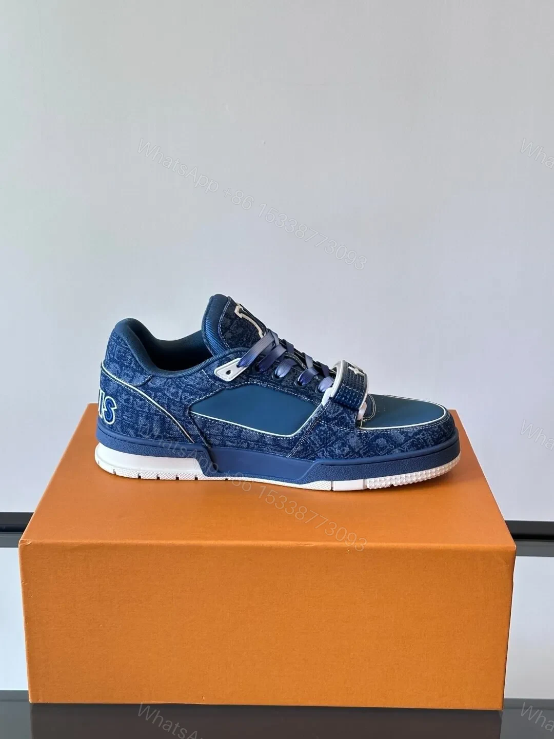 View 6 of LV Men Navy Denim Sneakers