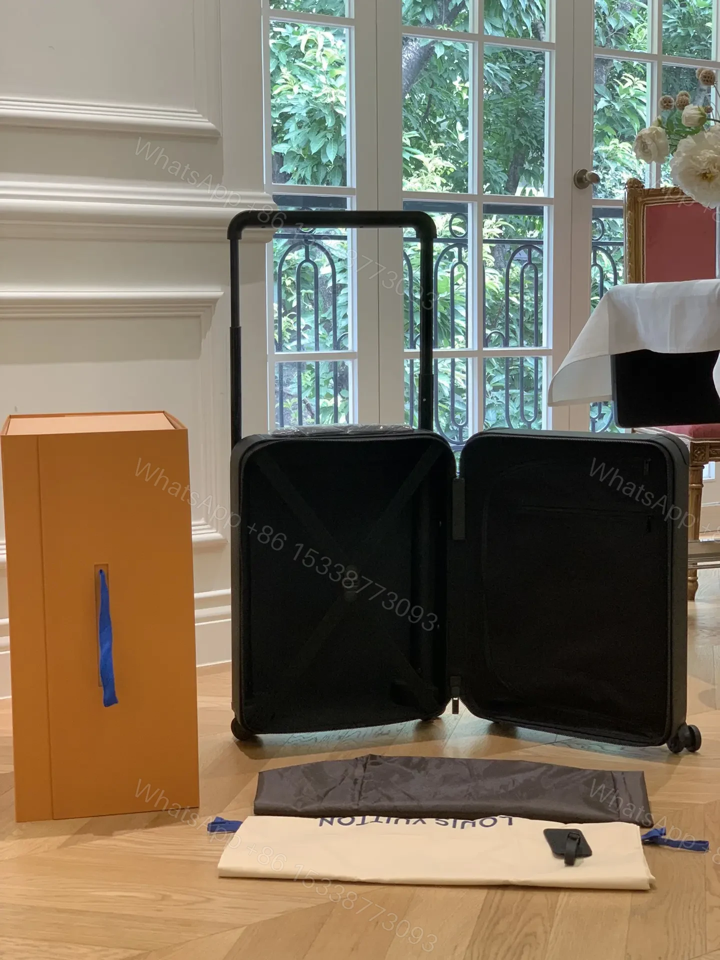 View 7 of Louis Vuitton Horizon 55 rolling suitcase in Black