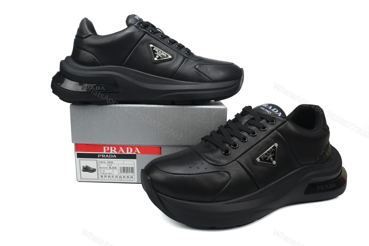 View 2 of Prada Low Top Loafers Black