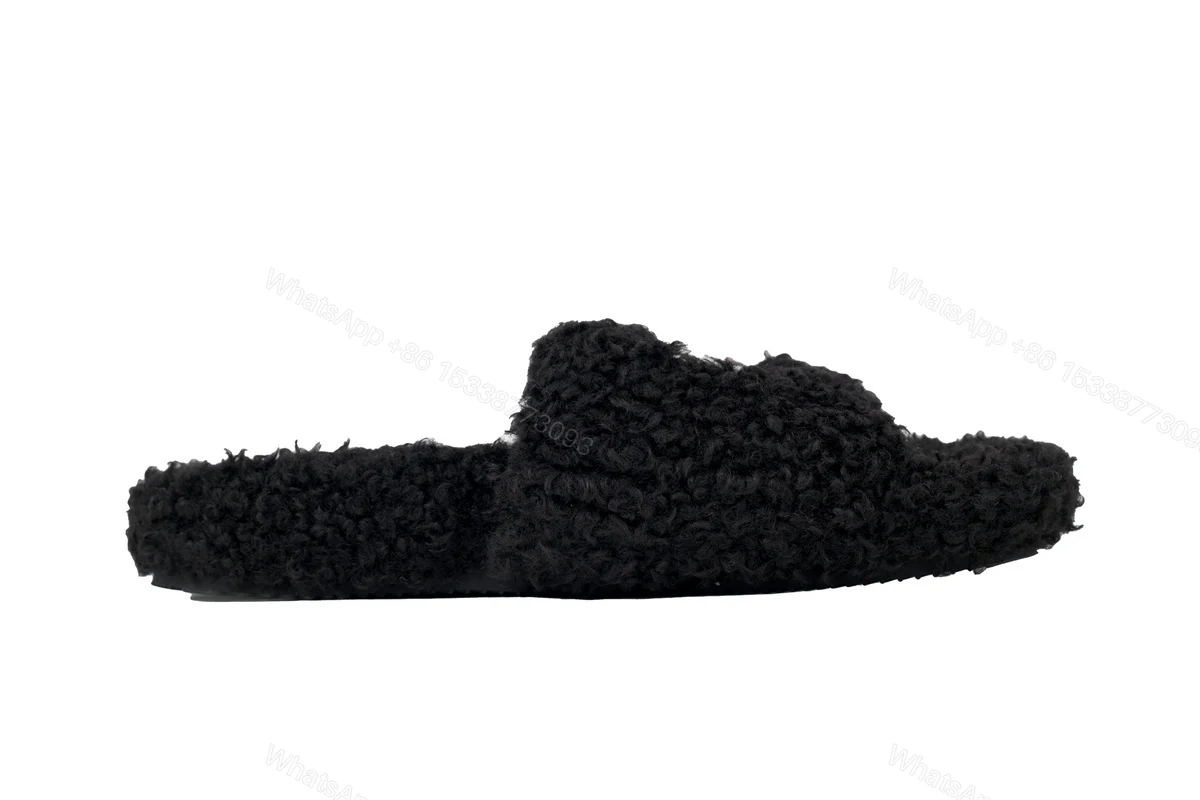 View 2 of Balenciaga Black And White Label outdoor slippers