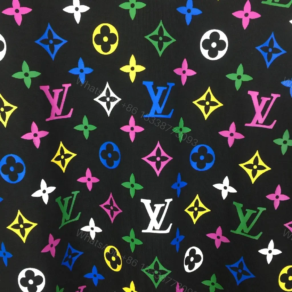 View 3 of Multicolor Monogram Knit Tee: Bold Luxury Street Style Top
