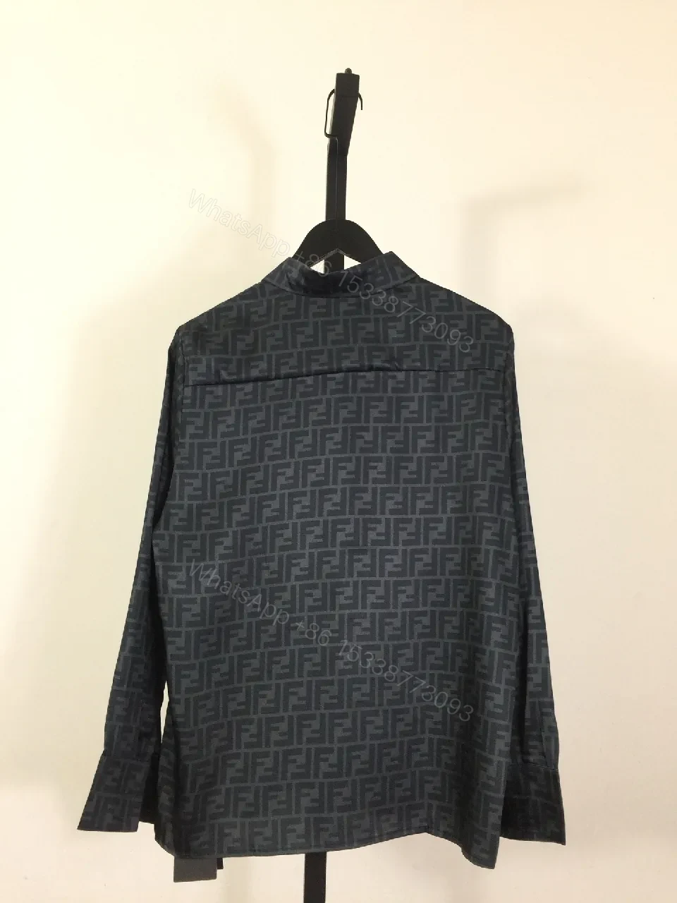 View 2 of Dark Monogram Shirt Jacket: Structured, All-Day Sophistication