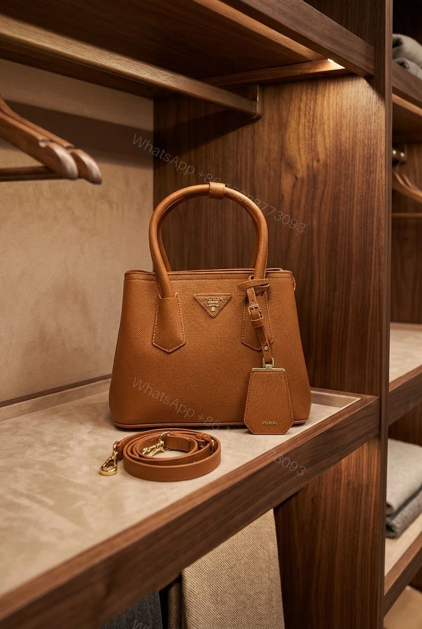 View 2 of Prada Double Saffiano Leather Tote Bag First Copy | AAA+ Replica