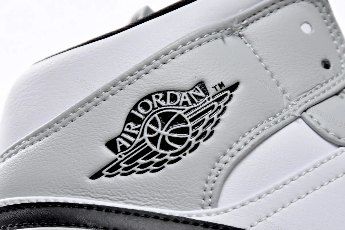 View 5 of Fake Jordan 1 Mid Light Smoke Grey 554724-092