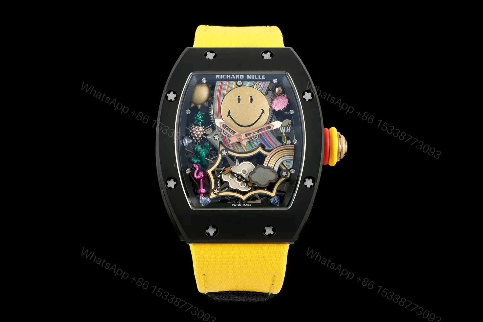 Richard Mille RM 88 Tourbillon Automatic Smiley Skeleton Watch Luxury Edition RM-RM88-SMILEY-TOURBILLON-AUTO — view 1