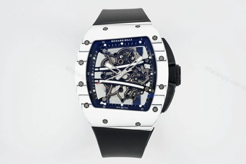 RM61-01 Yohan Blake Rehaut White Bezel on Black Rubber Strap NTPT APSF RMUL2 — view 1