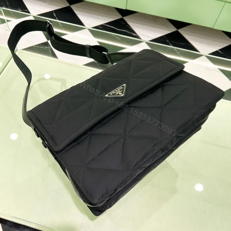 View 9 of Quilted Chic Compact Crossbody â€“ Water-Resistant, Black
