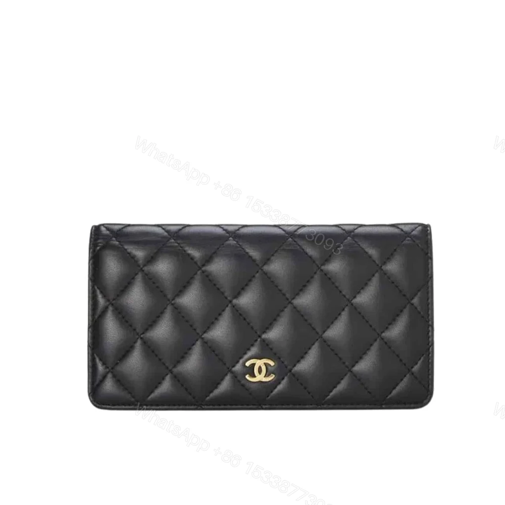 Chanel Black Quilted Classic Long Flap Wallet 19.5Cm — view 1