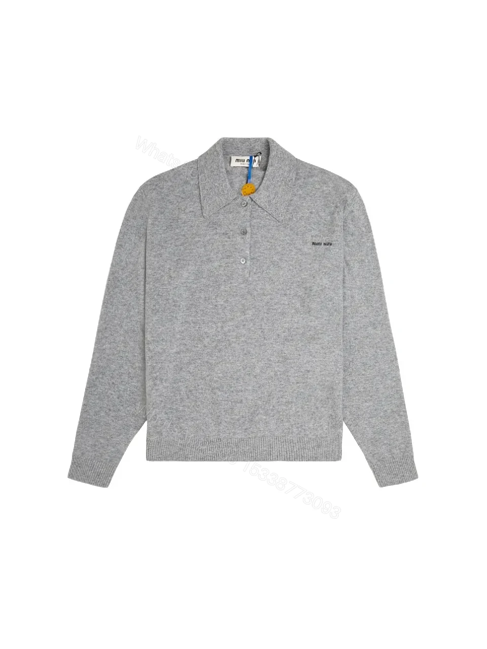Grey Knit Polo Sweater: Subtle Luxury, All-Day Comfort — view 1