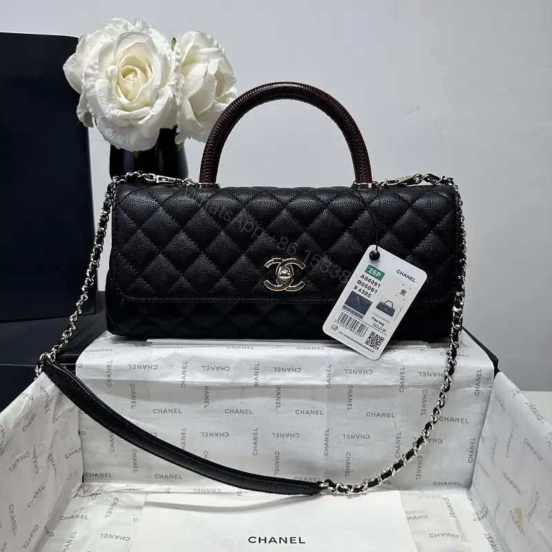 Quilted Lambskin Crossbody: Chain & Top Handle, Luxury Everyday — view 1