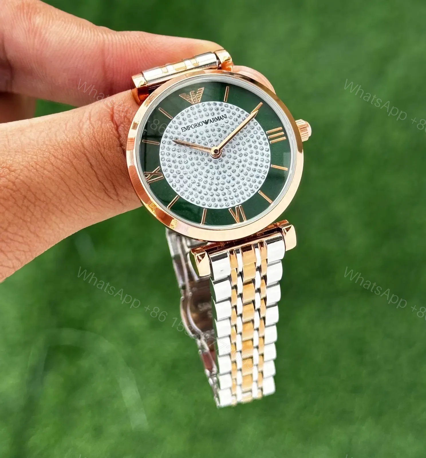View 3 of Emporio Armani Green & White Dial