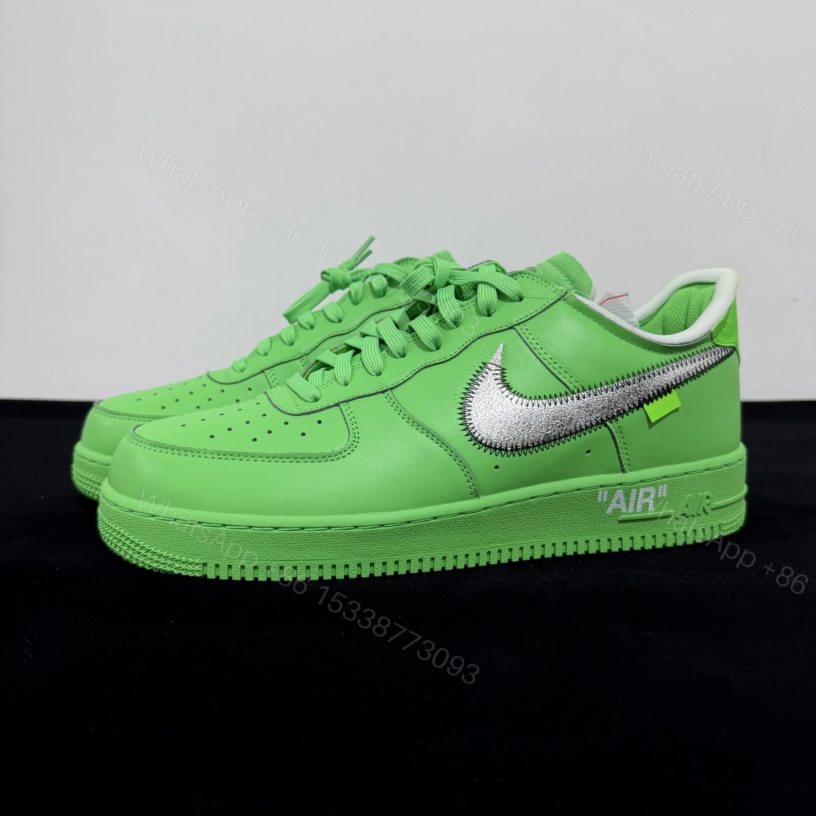View 7 of Off-White x Nike Air Force 1 Low Green Replicas