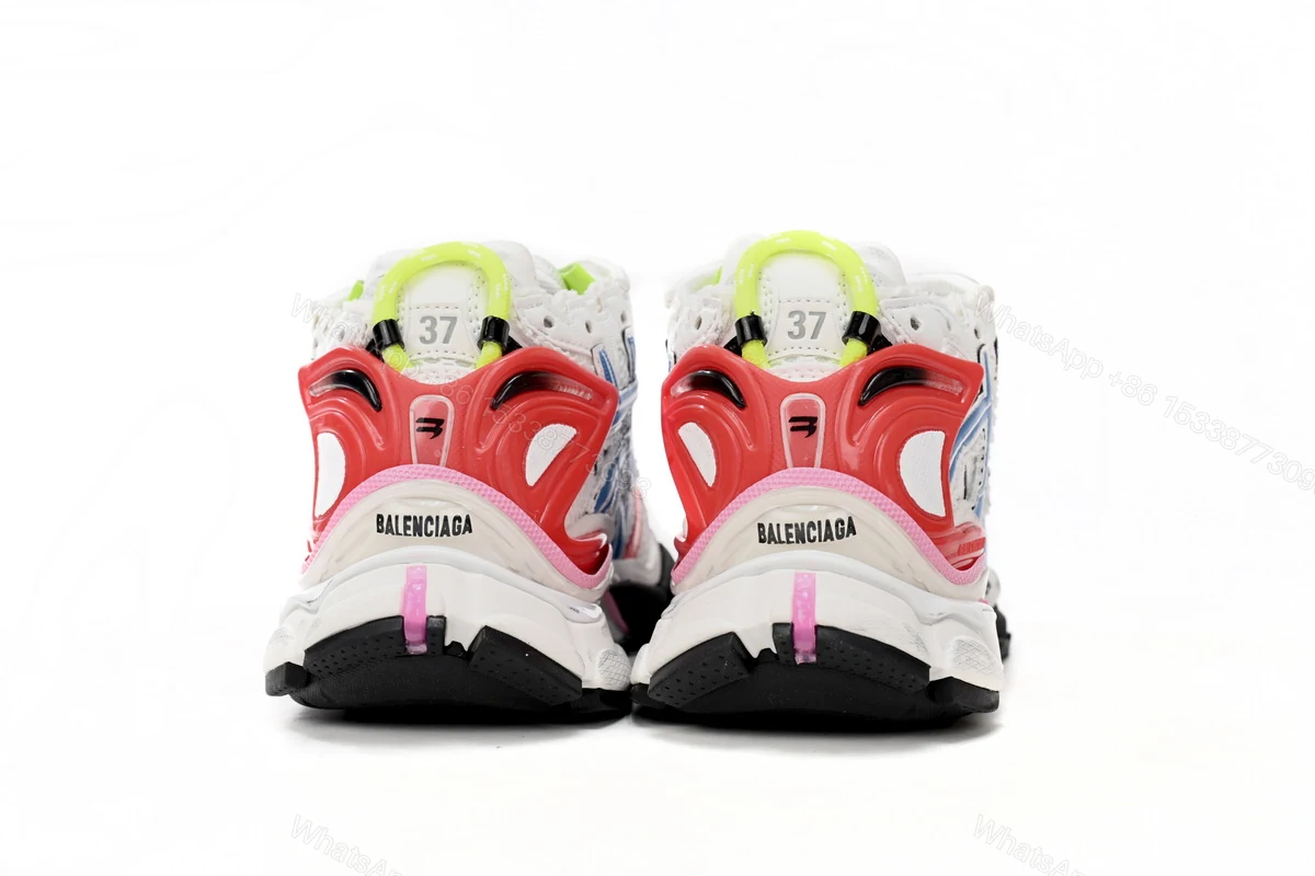 View 3 of Balenciaga Runner White Blue Red 677402 W3RB6 9645