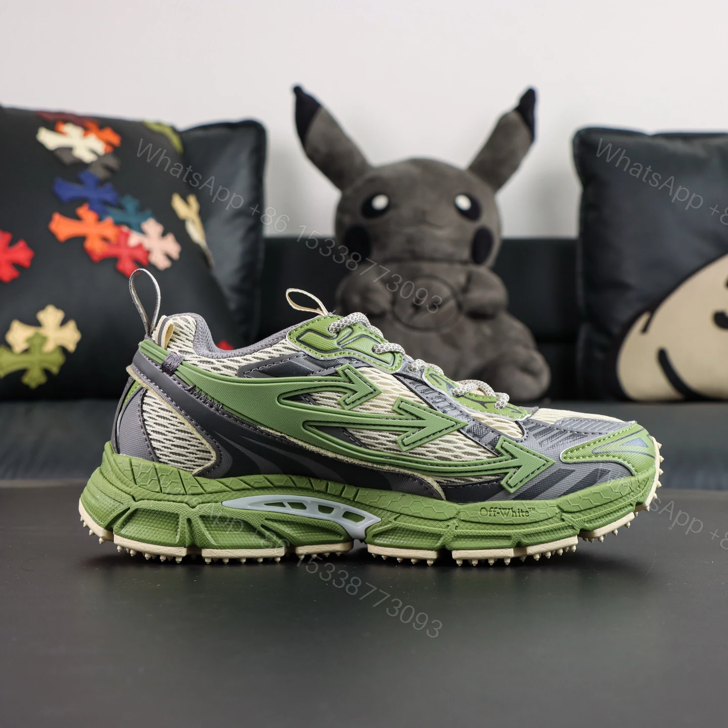 View 2 of Off White Be Right Back Olive Grey Reps