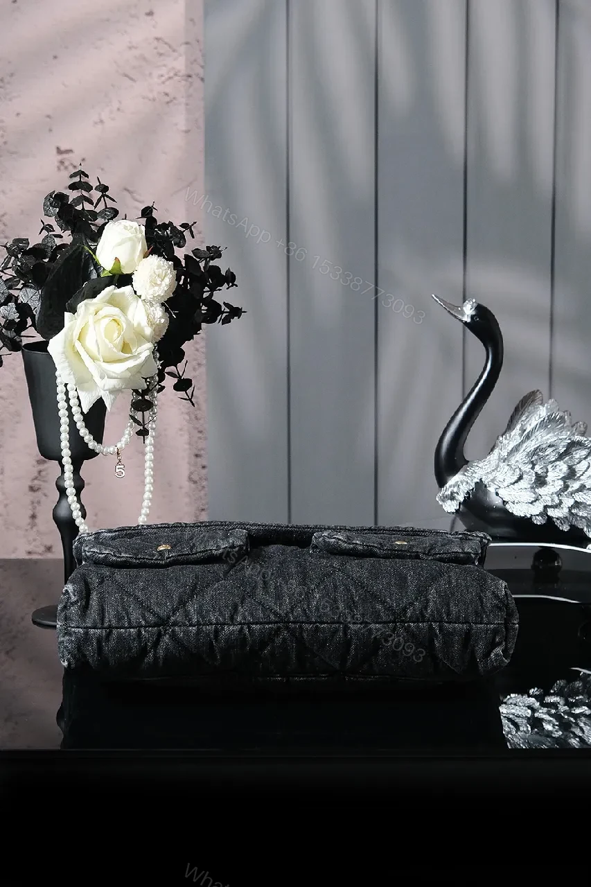 View 6 of Chic Velvet Quilted Flap Bag with Gold Chain - Evening