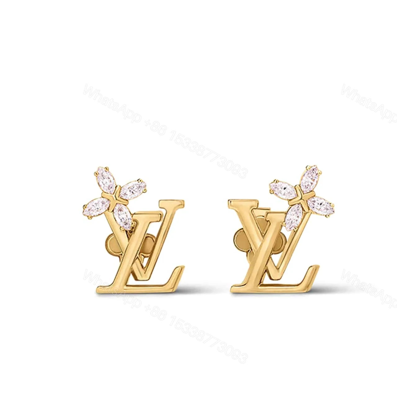 LOUIS VUITTON LV ICONIC FLOWER EARRINGS GOLD M02116 — view 1
