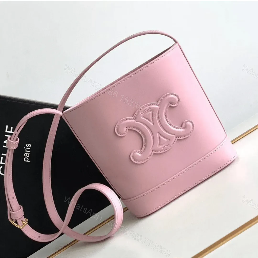 Celine Small Bucket Cuir Triomphe Mini Pink Bag 19.5x16x7cm — view 1