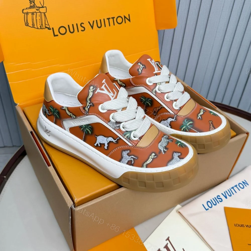 View 5 of Louis Vuitton LV The Darjeeling Limited LV Tilted Sneaker Cognac Brown 1AJTKS
