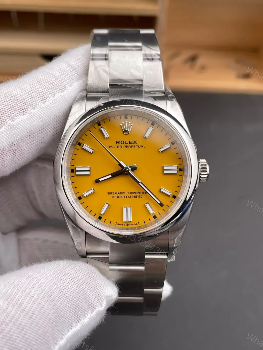 View 3 of Rolex Oyster Perpetual 36 126000 Yellow Dial Watch 126000-0004