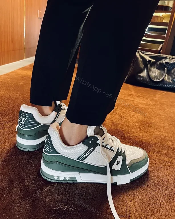 View 7 of Olive LV-Inspired High-Top Sneaker: All-Day Comfort
