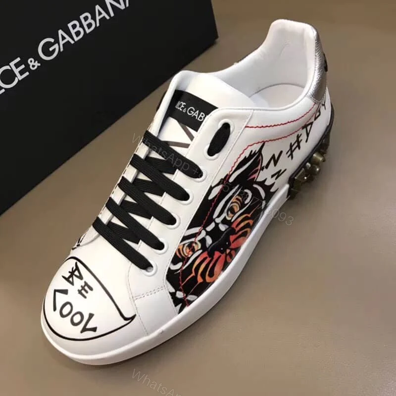 View 5 of DOLCE & GABBANA PORTOFINO SNEAKERS WITH APPLIQUS – DG019