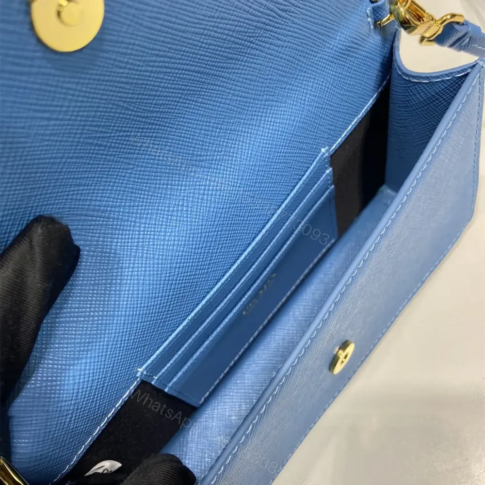 View 7 of 高仿Prada*Saffano系列1NF059斜挎包藍色Mini免檢版
