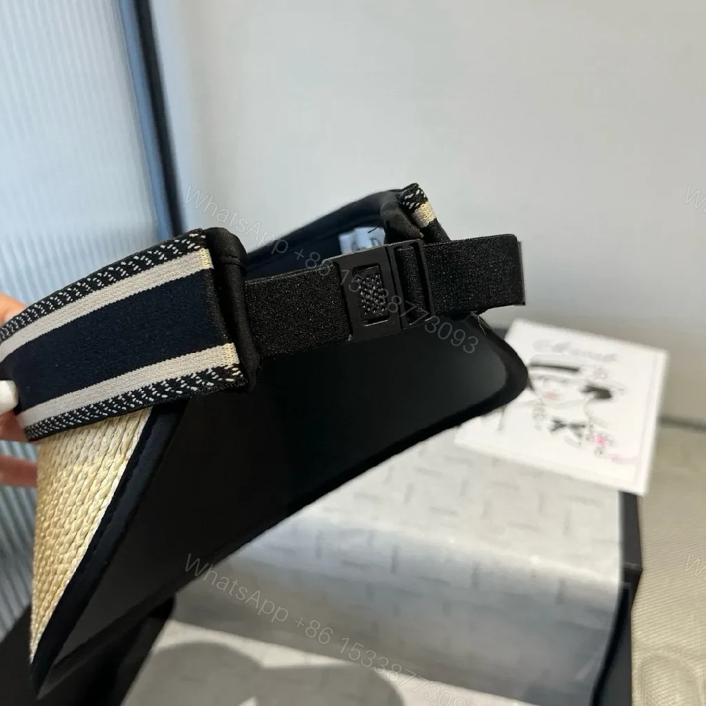 View 4 of Straw Visor with Dior Band: Luxe Resort-Ready Shade