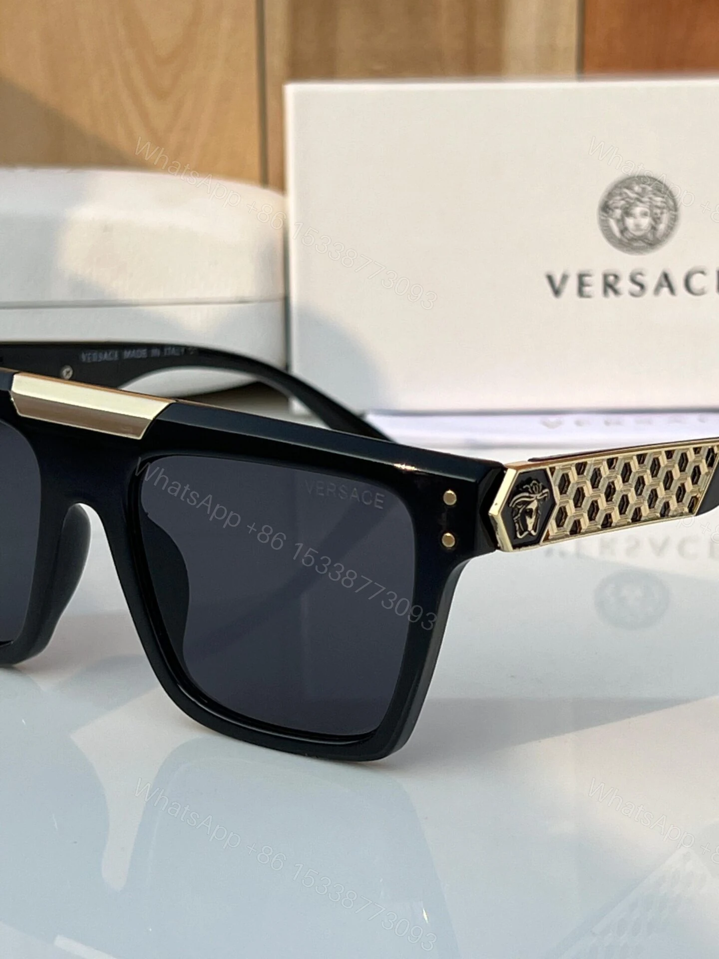 View 2 of Versace Sunglasses Black