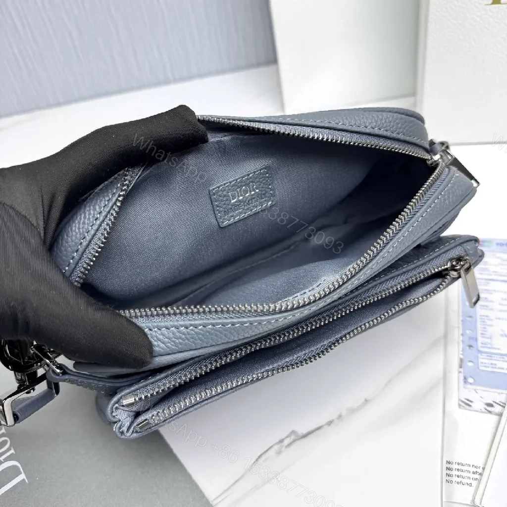 View 7 of Compact Pebbled Leather Crossbody – Embossed Texture, Everyday Luxury
