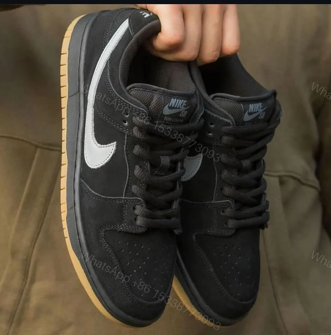 View 5 of FIRST COPY NIKE SB DUNK LOW FOG BLACK GUM