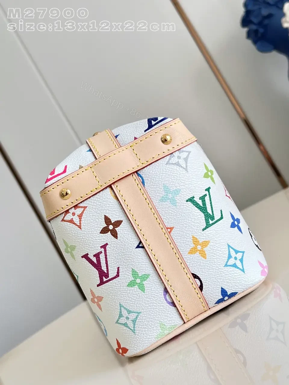View 2 of Colorful Structured Crossbody Bag with Multicolor Logo Texture
