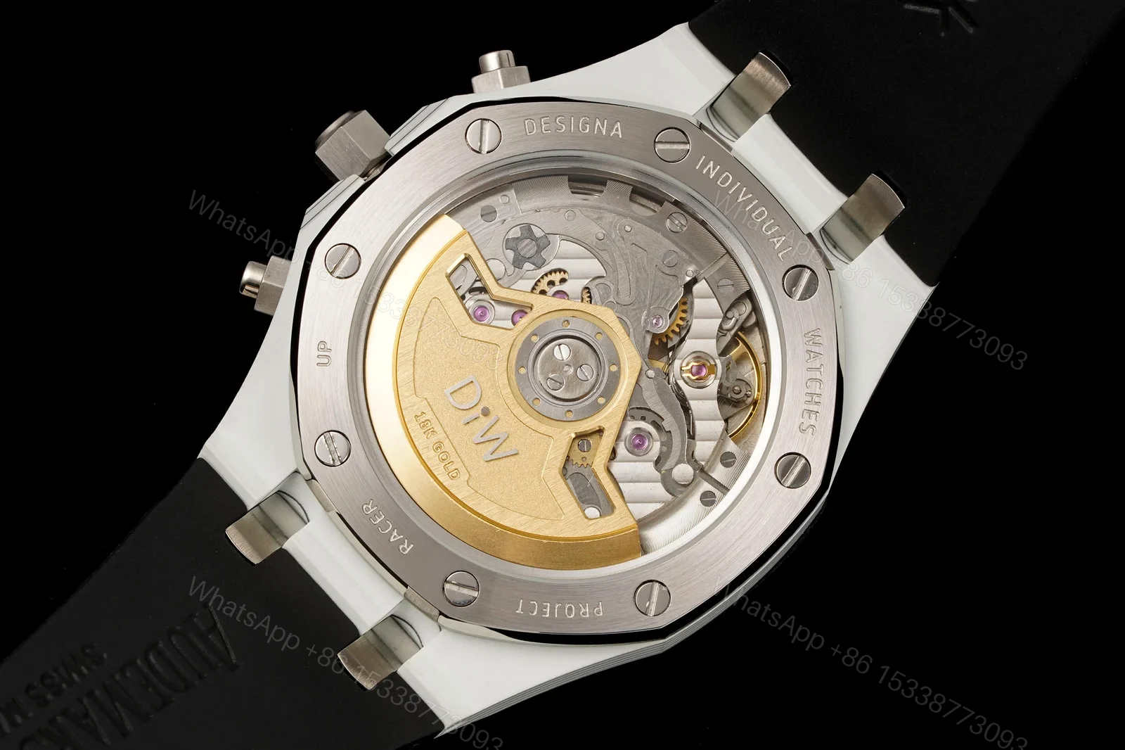 View 9 of Audemars Piguet Royal Oak Carbon Bezel Replica 42MM Premium Black Rubber Strap Edition AP-RO-CB-BLK-RBR-42