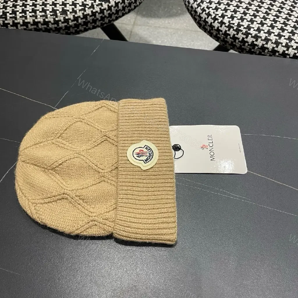 View 2 of Cozy Knit Beanie Camel Knit Style Warmth Cap - Everyday Luxury