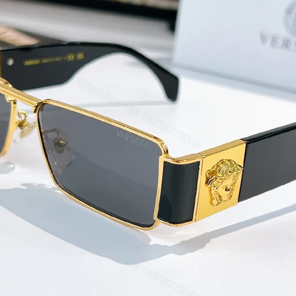 View 4 of Gold-Frame Shield Sunglasses: Bold Luxe, Modern Visage