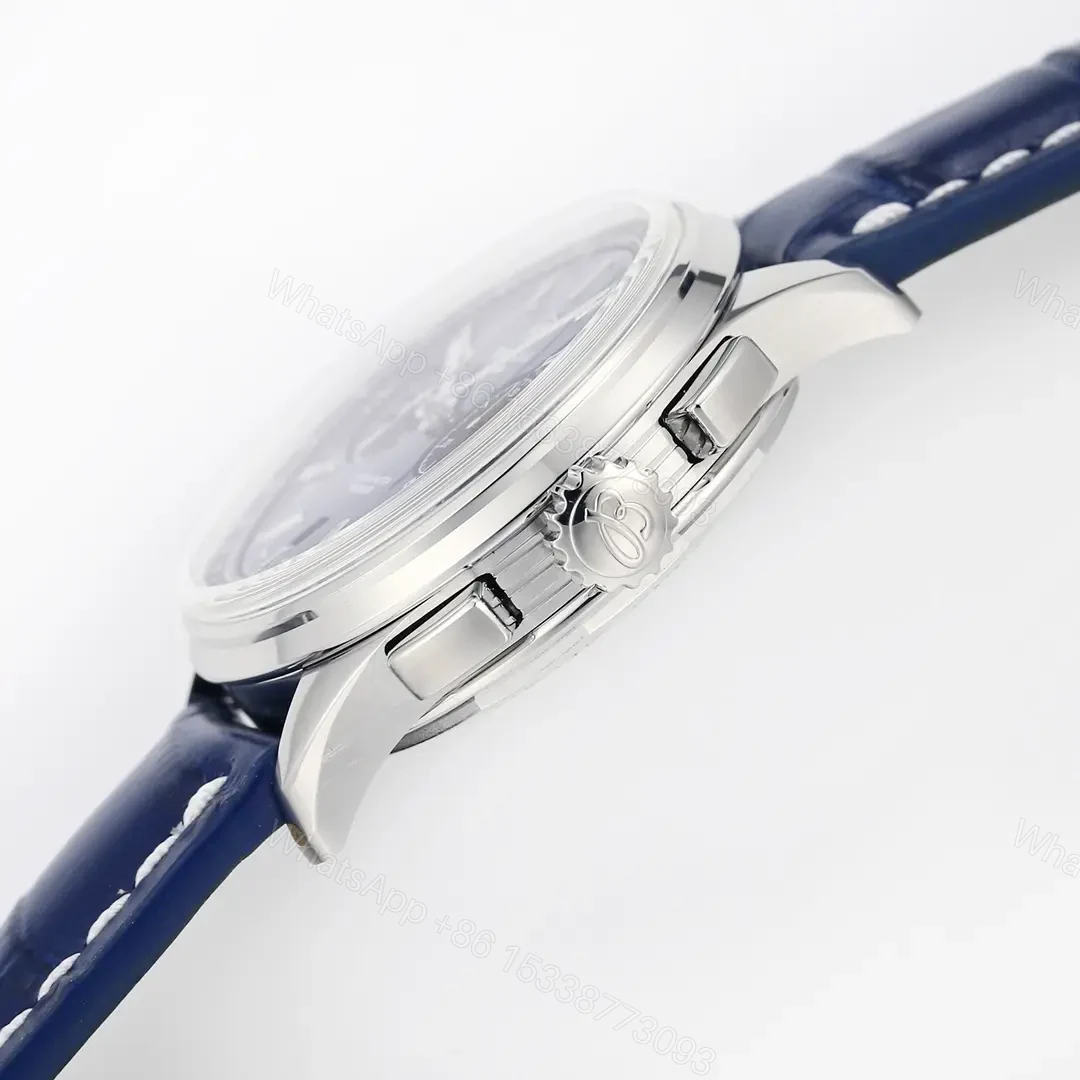 View 7 of GF Factory Breitling Premier B01 Chronograph – Blue Dial, Stainless Steel Case, Leather Strap