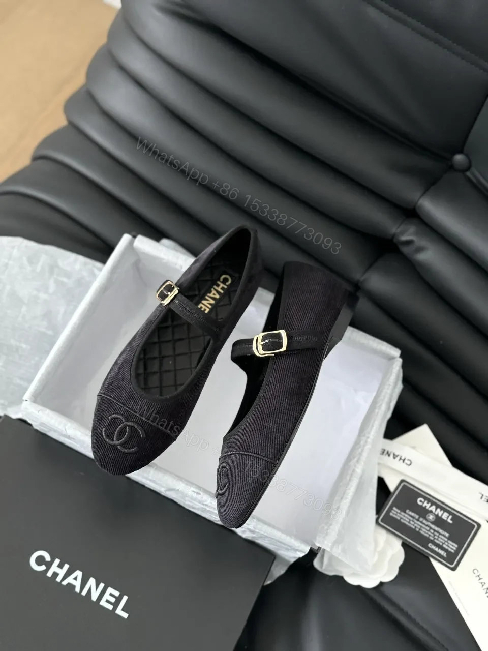 View 6 of Knit Mary Jane Flats - Luxe Black, Subtle Logo, Comfort