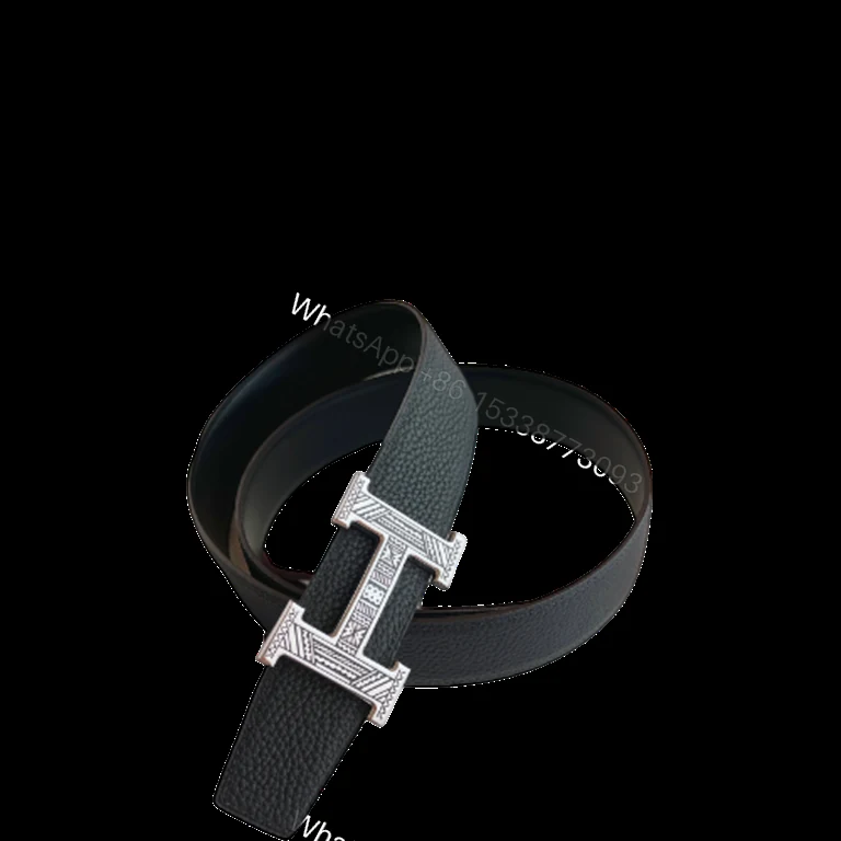 HERMES TOUAREG LEATHER BELT BLACK 38MM — view 1
