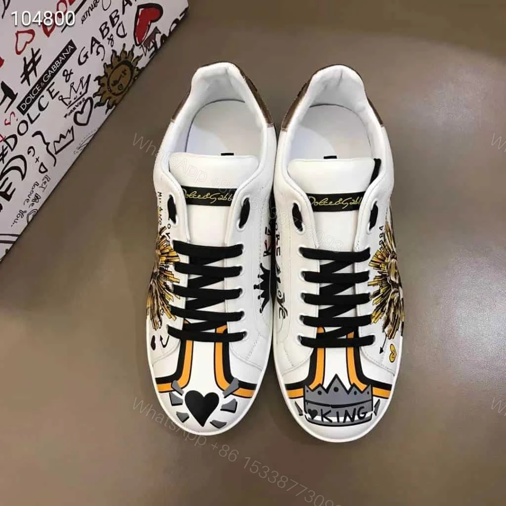 View 6 of DOLCE & GABBANA PRINTED CALFSKIN PORTOFINO SNEAKERS – DG7