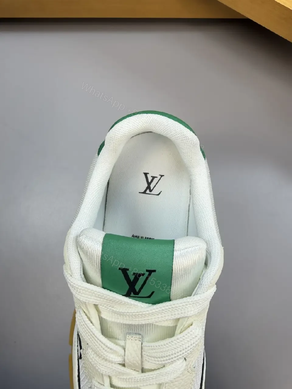 View 9 of Textured Mesh-L Leather Low-Top Sneakers: Durable Comfort, Playful Edge