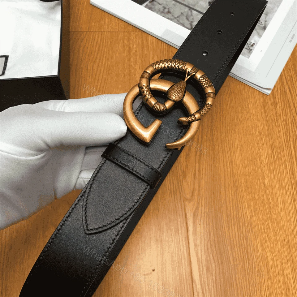 View 4 of GUCCI DOUBLE G SNAKE BUCKLE BELT – B1