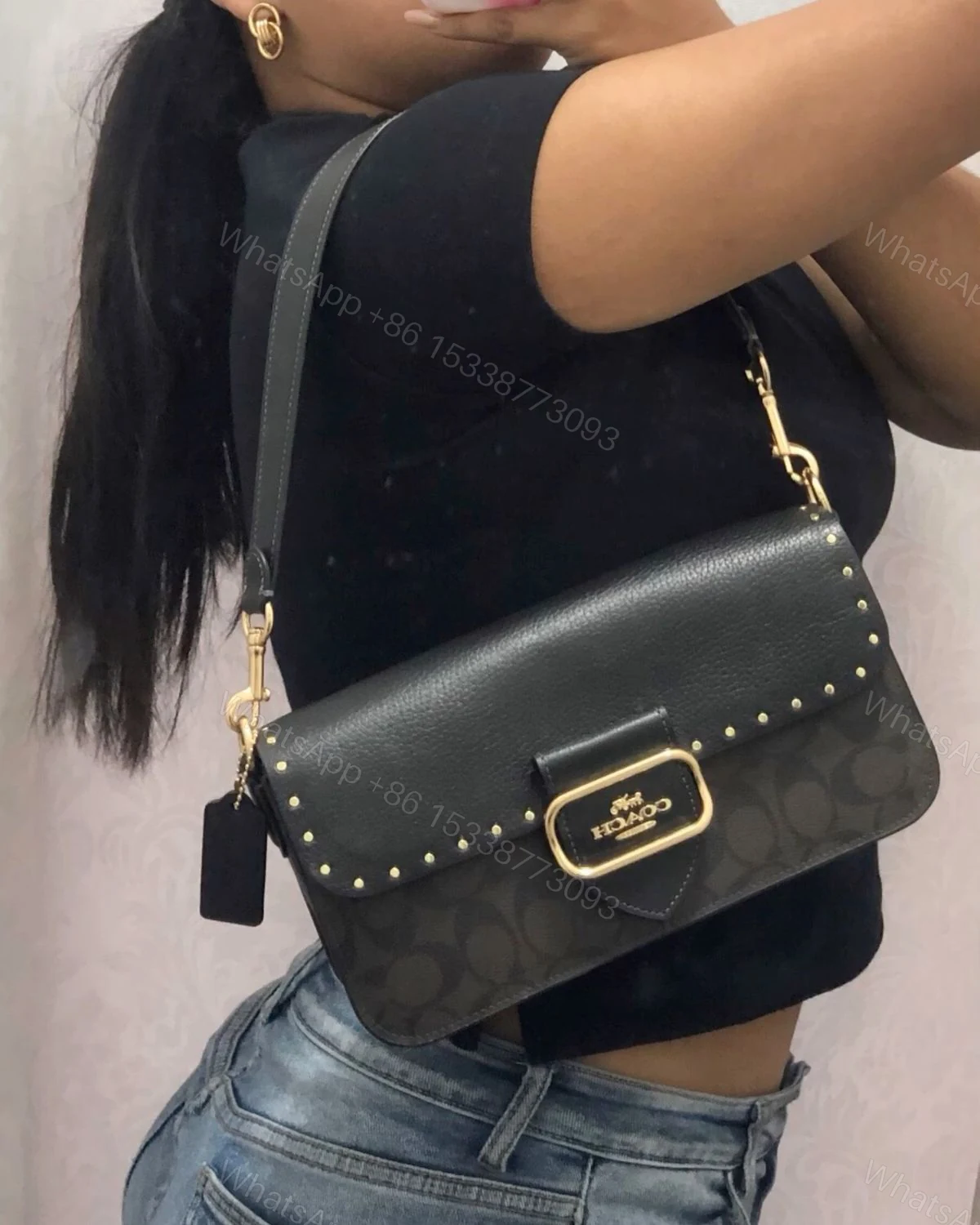 View 4 of Coach Morgan Shoulder Bag First Copy | AAA+ Replica Designer Shoulder Bag