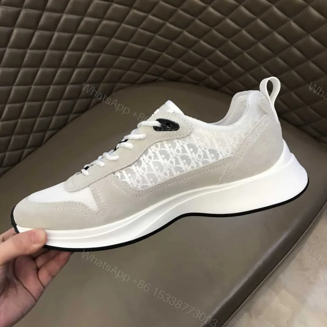 View 3 of DIOR B25 OBLIQUE WHITE SUEDE RUNNER – CD38