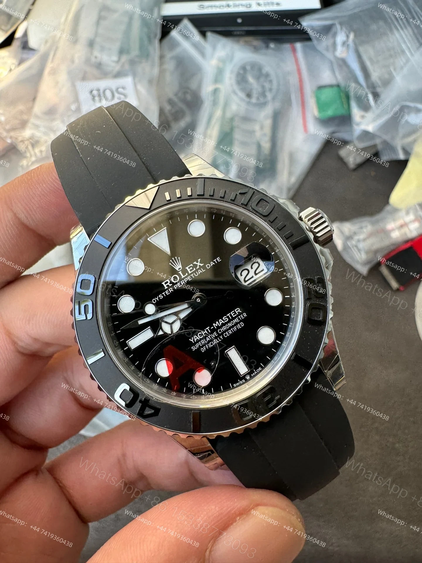 View 6 of Rolex Yacht-Master 226659 1:1 Replica 18K White Gold Plated 42MM 3235 Movement Super Clone Watch